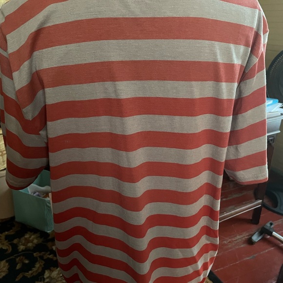 New With Tags Auth Side Car T-Shirt Gray Orange Size Large Women’s Blouse - Picture 6 of 7